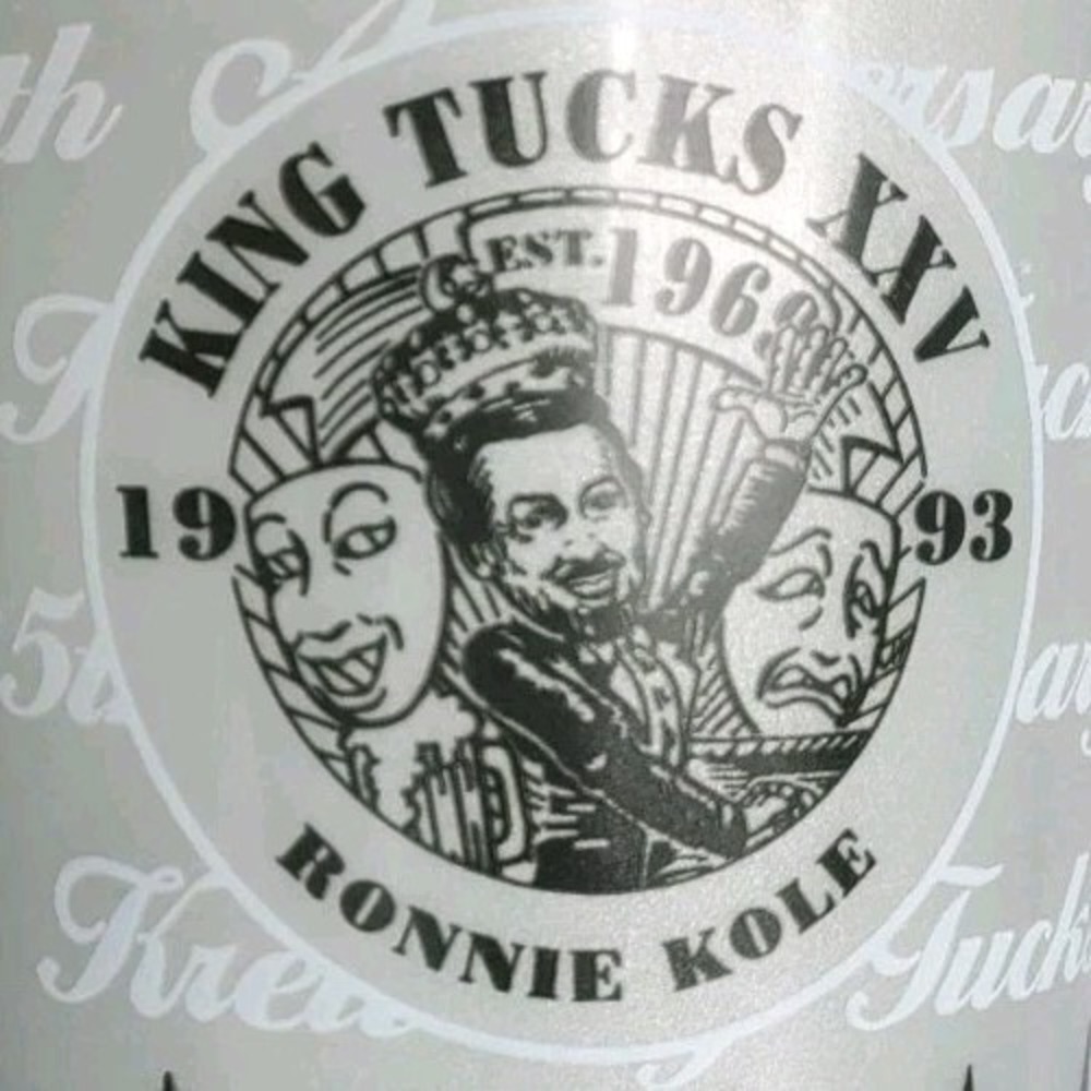 Vintage‎ Krewe Of Tucks 1993 25th Anniversary King Ronnie Kole Mardi Gras Cup